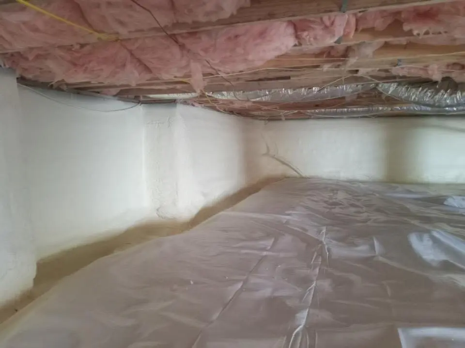 Crawl space encapsulation with closed-cell spray foam for Spray Foam Roofing Repair in Annapolis Neck